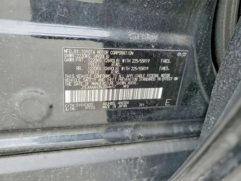 2022 TOYOTA VENZA LIMITED  