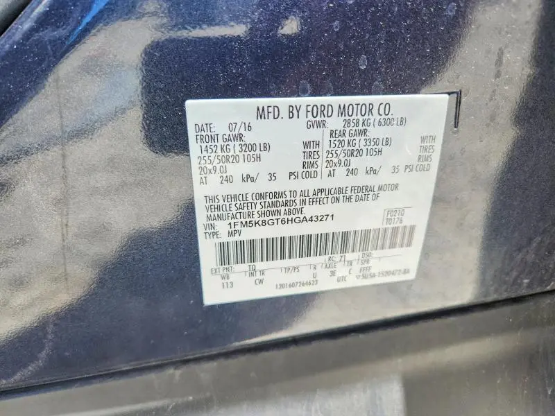 2017 FORD EXPLORER SPORT  