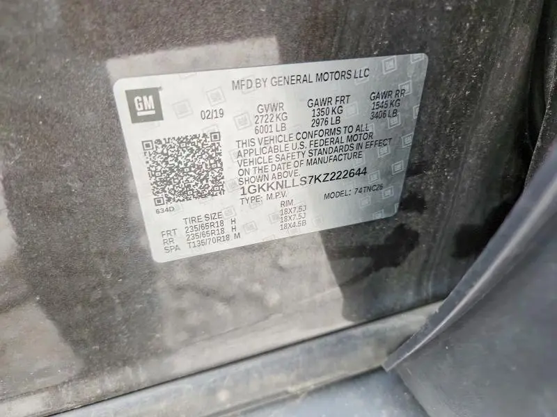 2019 GMC ACADIA SLE  