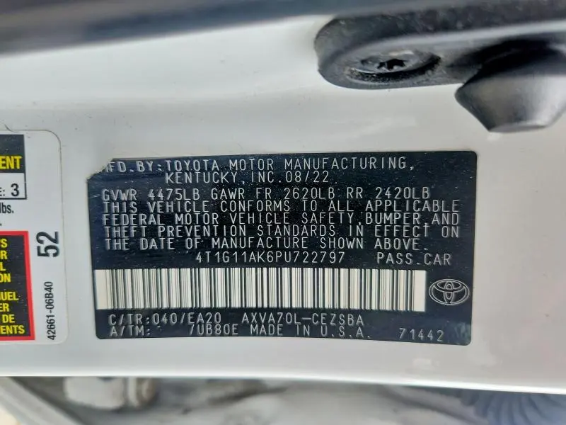 2023 TOYOTA CAMRY SE  