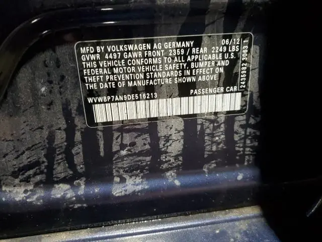 2013 VOLKSWAGEN CC SPORT  