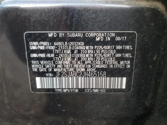 2018 SUBARU FORESTER 2.5I  