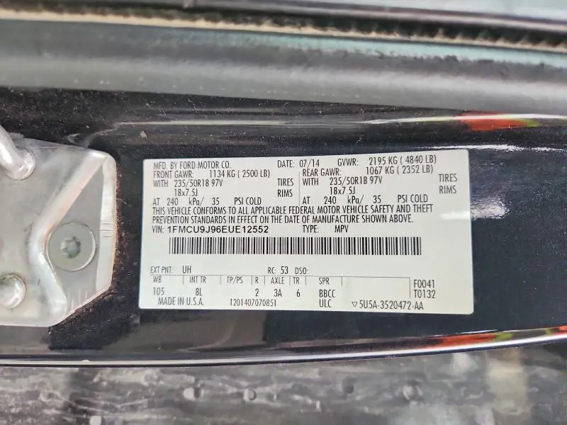 2014 FORD ESCAPE TITANIUM  