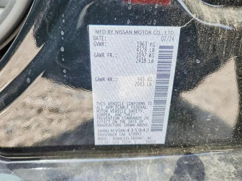 2024 NISSAN ALTIMA SR  
