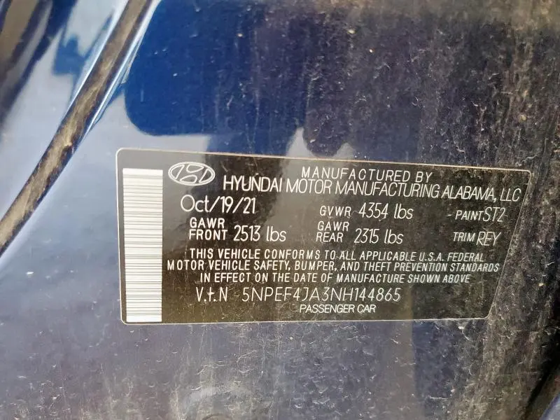 2022 HYUNDAI SONATA SEL  