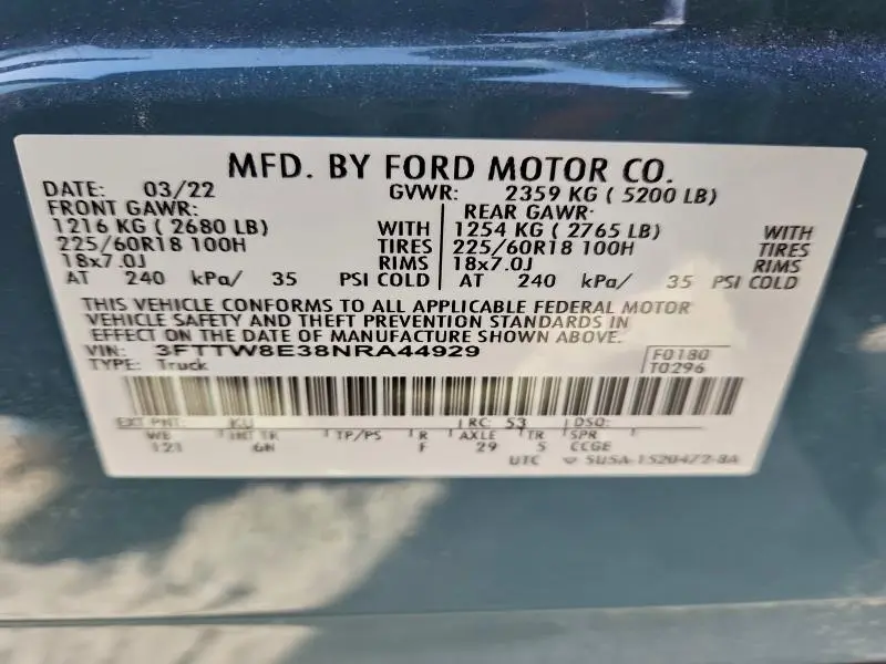 2022 FORD MAVERICK XL  