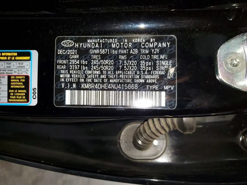 2022 HYUNDAI PALISADE SEL  