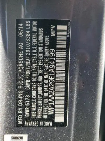 2014 PORSCHE CAYENNE   