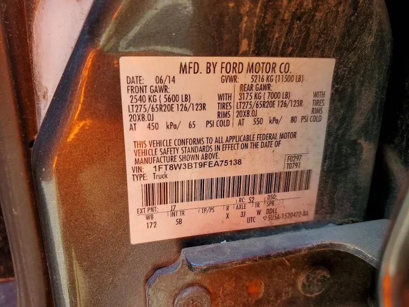 2015 FORD F350 SUPER DUTY  