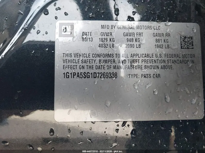 2013 CHEVROLET CRUZE LS AUTO