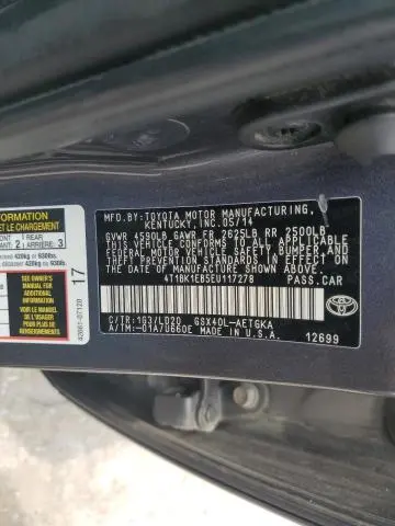 2014 TOYOTA AVALON BASE  