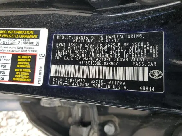 2013 TOYOTA AVALON BASE  