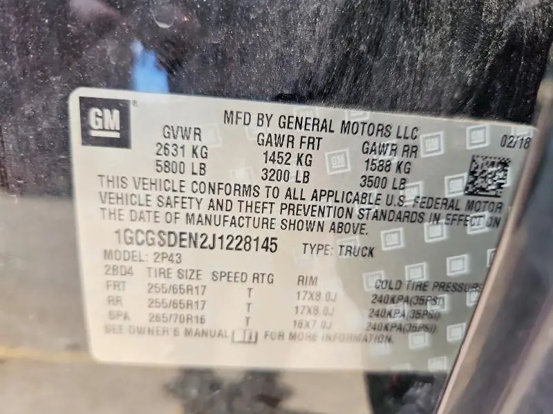 2018 CHEVROLET COLORADO Z71  