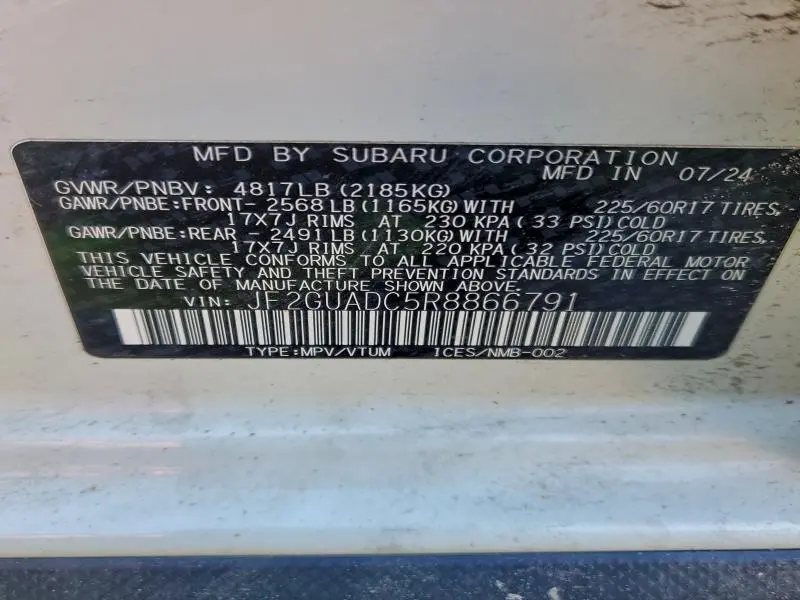 2024 SUBARU CROSSTREK PREMIUM  