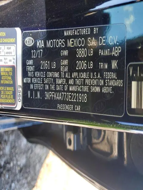 2018 KIA FORTE LX  
