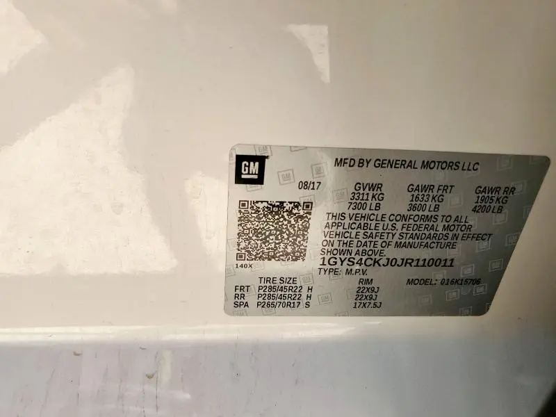 2018 CADILLAC ESCALADE PREMIUM LUXURY  