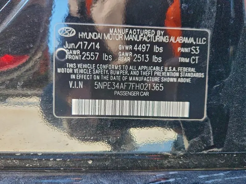 2015 HYUNDAI SONATA SPORT  