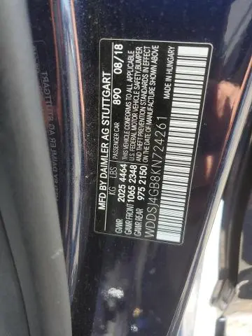 2019 MERCEDES-BENZ CLA 250 4MATIC  