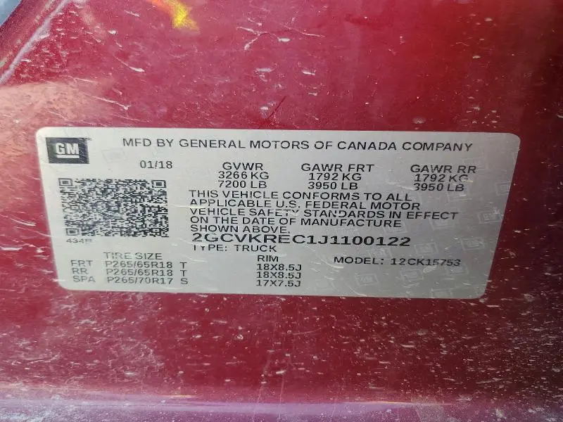 2018 CHEVROLET SILVERADO K1500 LT  