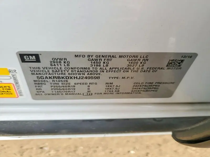 2017 BUICK ENCLAVE   