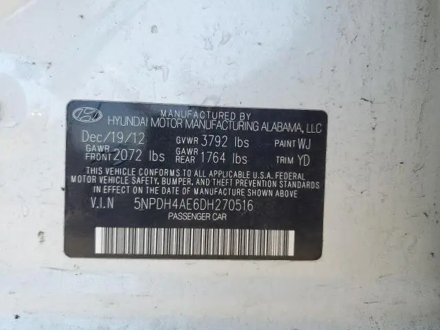 2013 HYUNDAI ELANTRA GLS  