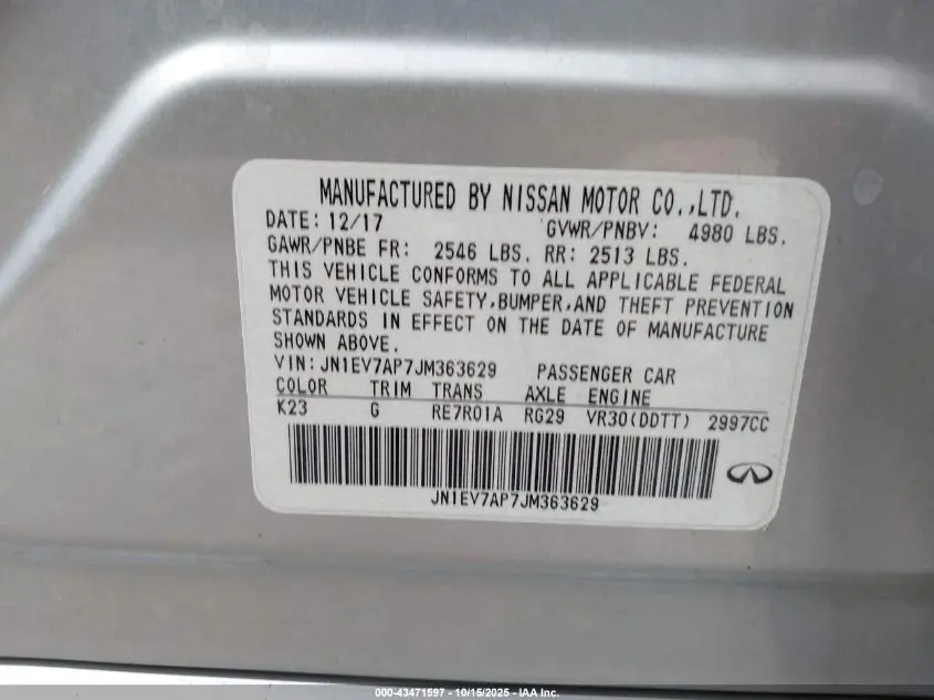 2018 INFINITI Q50 3.0T LUXE