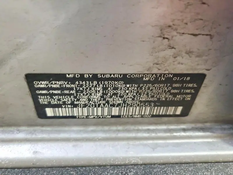 2018 SUBARU CROSSTREK   