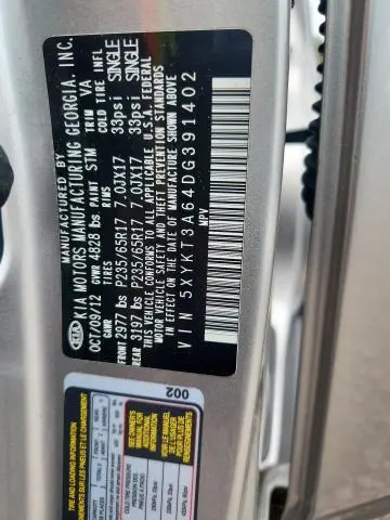 2013 KIA SORENTO LX  
