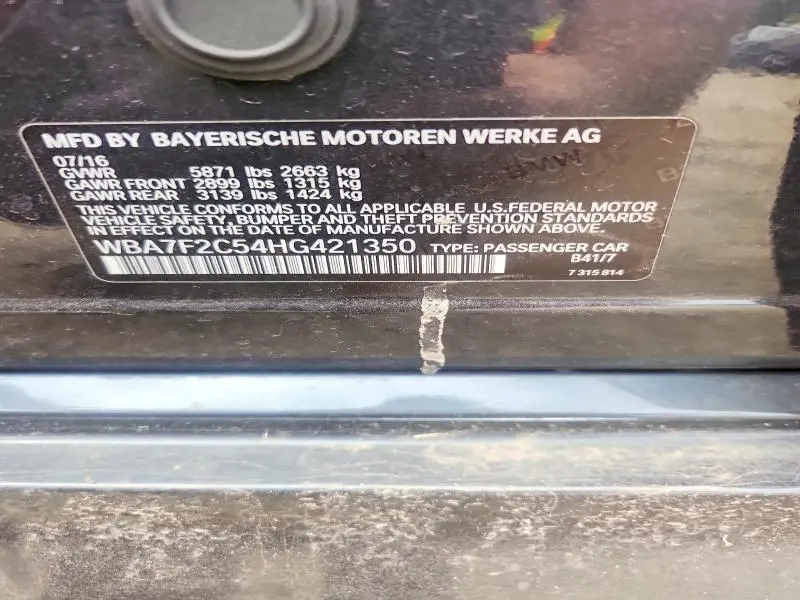 2017 BMW 750 XI  