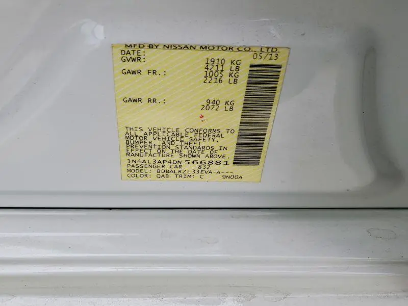 2013 NISSAN ALTIMA 2.5  