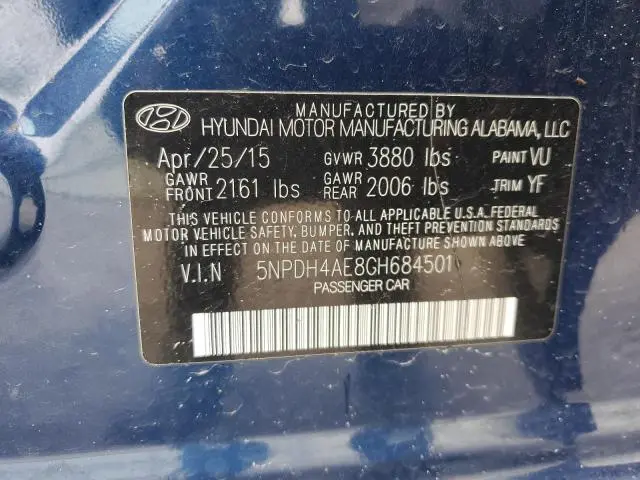 2016 HYUNDAI ELANTRA SE