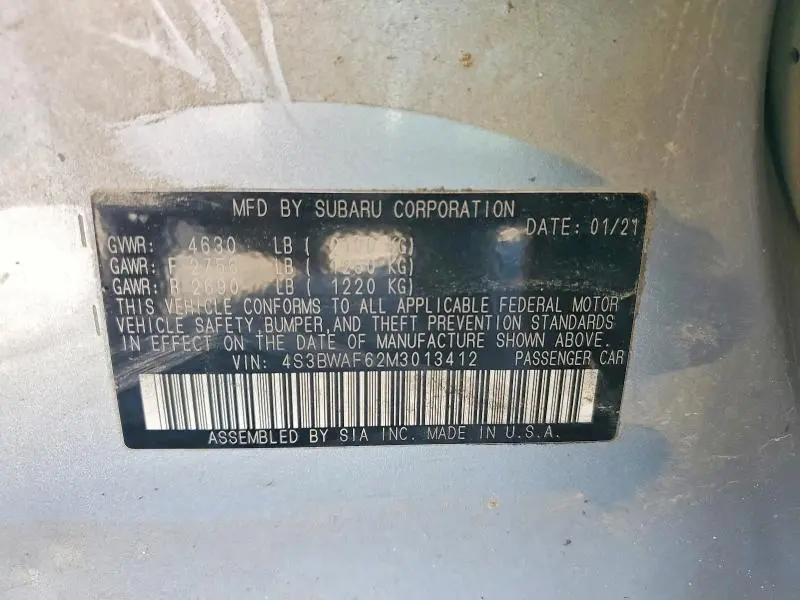 2021 SUBARU LEGACY PREMIUM  