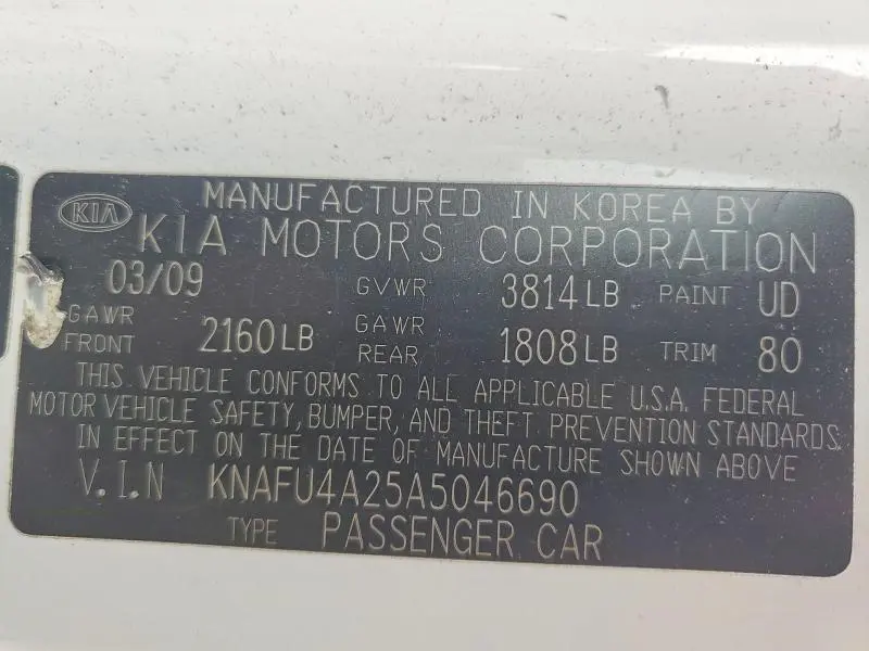 2010 KIA FORTE