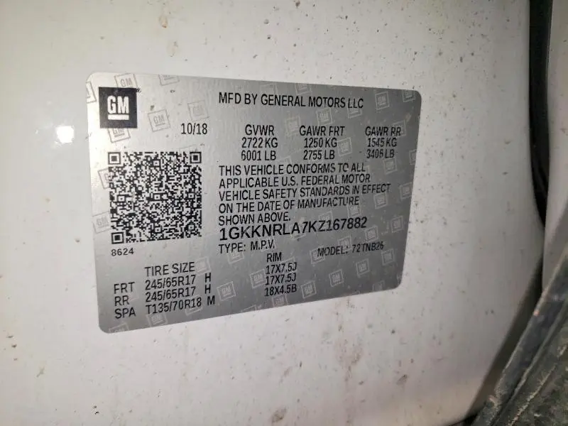 2019 GMC ACADIA SLE  