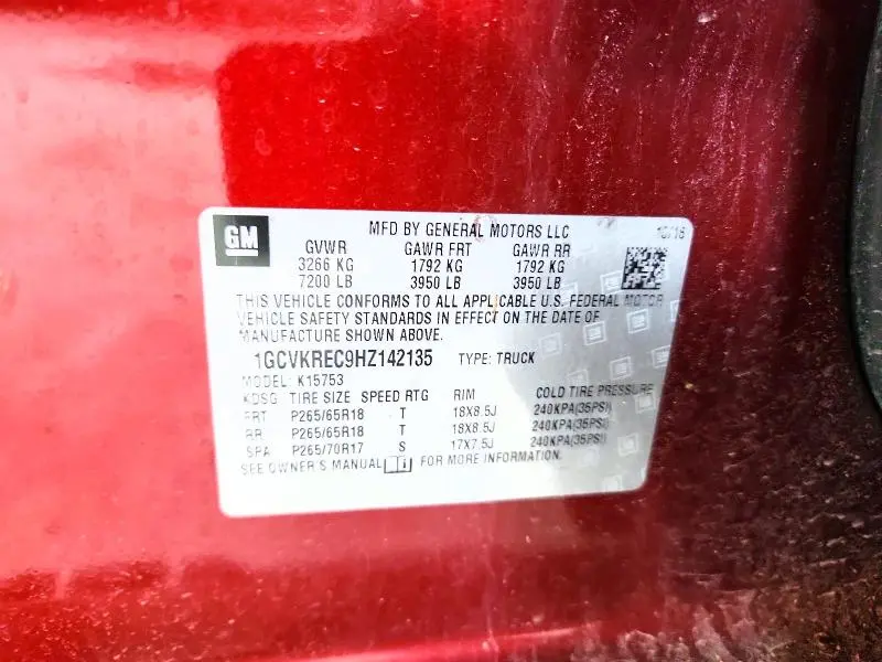 2017 CHEVROLET SILVERADO K1500 LT  