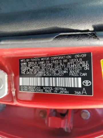 2010 TOYOTA YARIS   