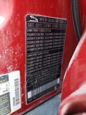 2017 JAGUAR F-PACE S  