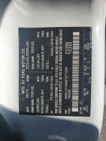 2011 FORD TRANSIT CONNECT XL  