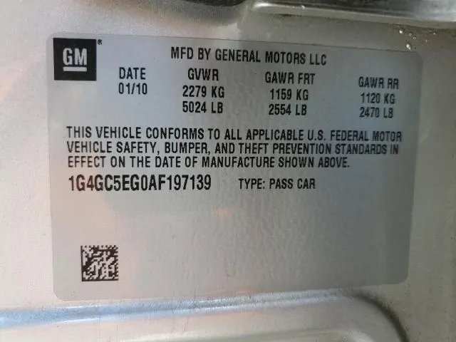 2010 BUICK LACROSSE CXL  