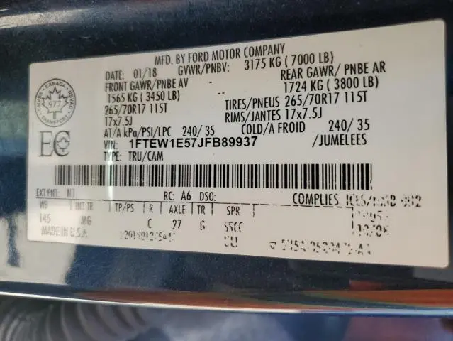 2018 FORD F150 SUPERCREW  