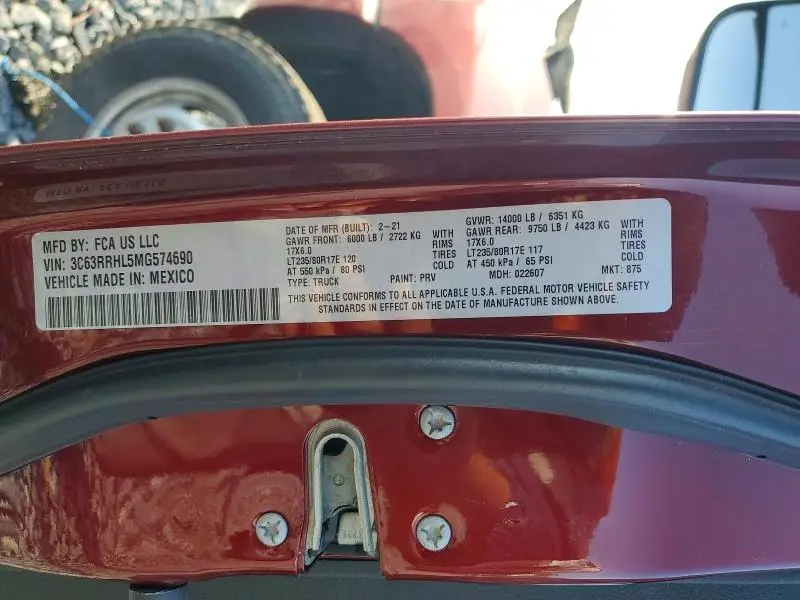 2021 RAM 3500 BIG HORN  