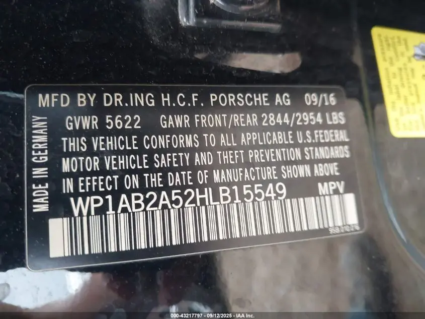 2017 PORSCHE MACAN S