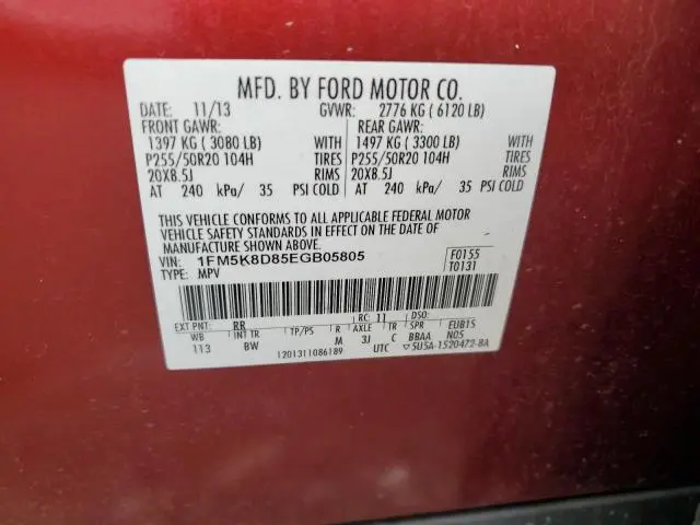 2014 FORD EXPLORER XLT  