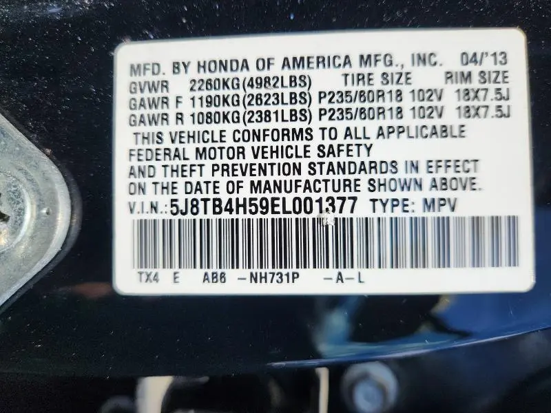 2014 ACURA RDX TECHNOLOGY  