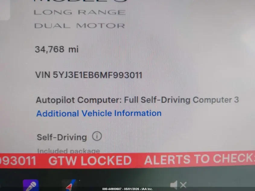 2021 TESLA MODEL 3 LONG RANGE DUAL MOTOR ALL-WHEEL DRIVE