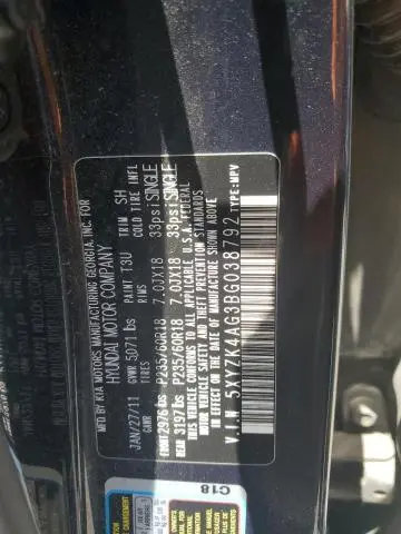 2011 HYUNDAI SANTA FE LIMITED  