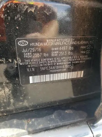 2017 HYUNDAI SONATA SPORT  