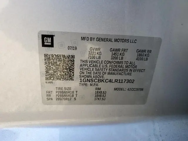 2020 CHEVROLET TAHOE C1500 LT  