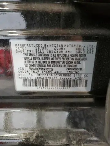 2022 NISSAN SENTRA SV  