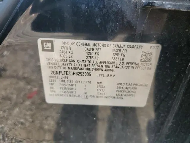 2017 CHEVROLET EQUINOX LT  